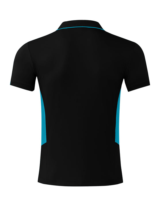 TASMAN MENS POLOS - BLACK/TEAL