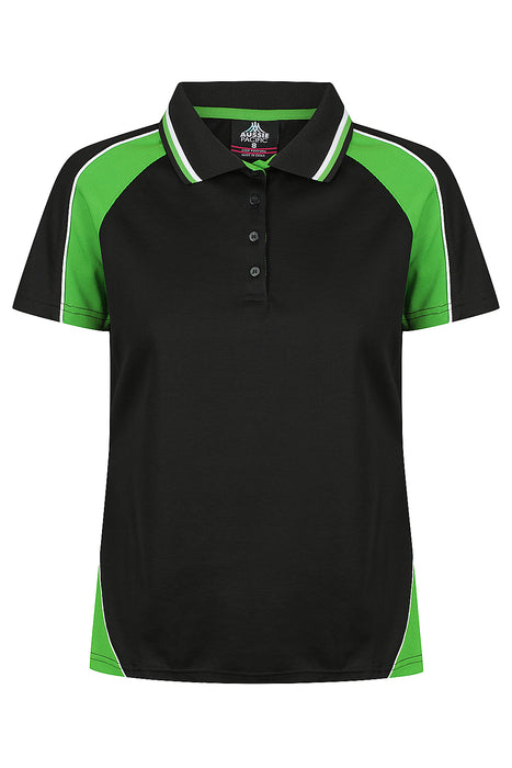 PANORAMA LADY POLOS - BLK/KAWA GRN/WHT