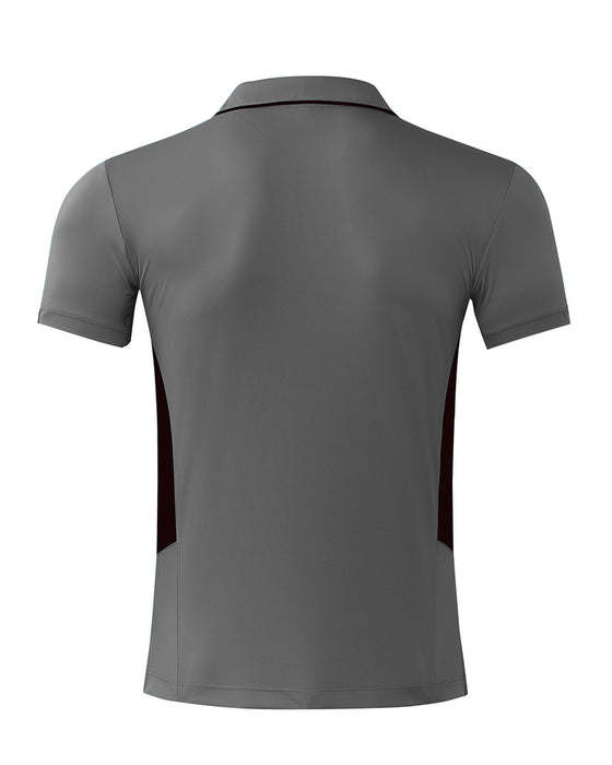 TASMAN MENS POLOS - ASHE/BLACK