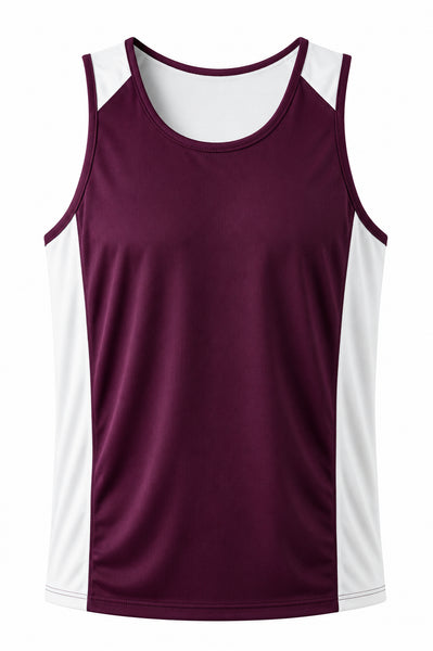 BURGUNDY/WHITE