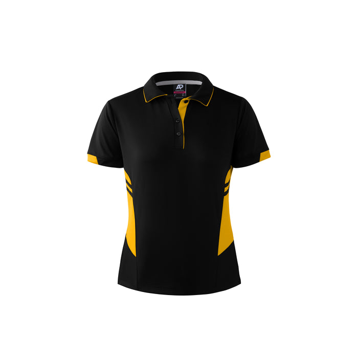 TASMAN LADY POLOS - BLACK/GOLD