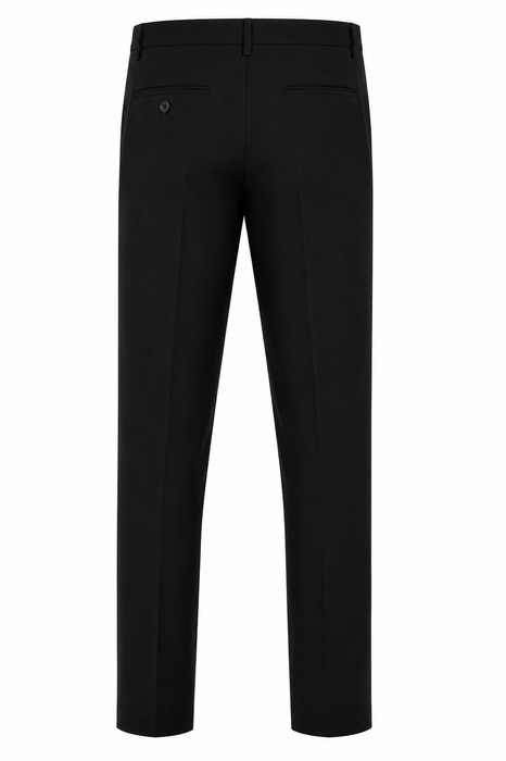 FLAT FRONT PANT MENS PANTS - BLACK