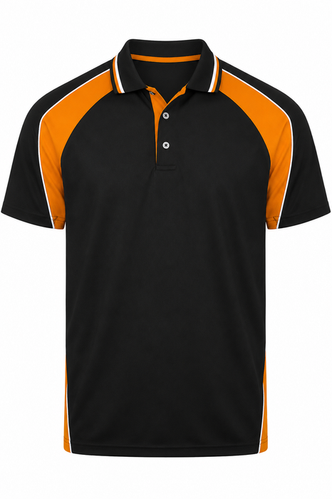 PANORAMA KIDS POLOS - BLK/ELEC. ORG/WHT