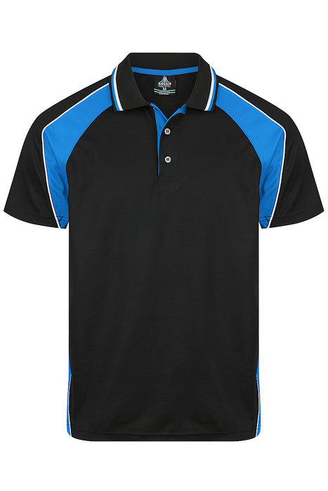 PANORAMA MENS POLOS - BLK/ELEC. ROYAL/WHT