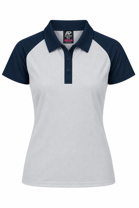 MANLY LADY POLOS - WHITE/NAVY
