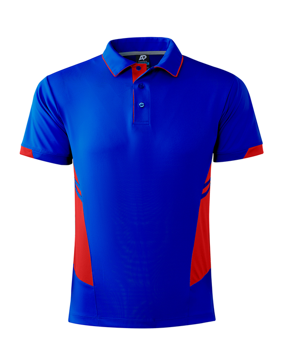 TASMAN MENS POLOS - ROYAL/RED