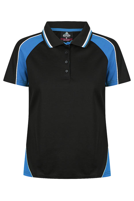 PANORAMA LADY POLOS - BLK/ELEC. ROYAL/WHT