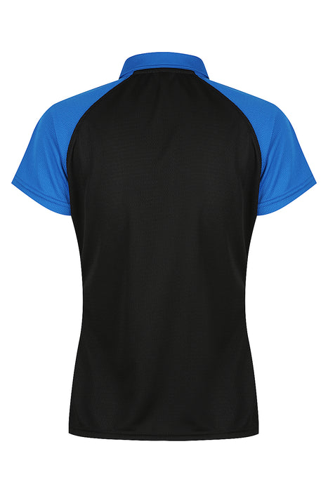 MANLY LADY POLOS - BLACK/ELECTRIC ROYAL