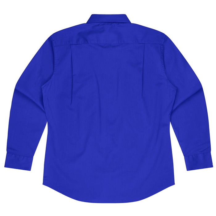 MOSMAN MENS SHIRT LONG SLEEVE - ROYAL