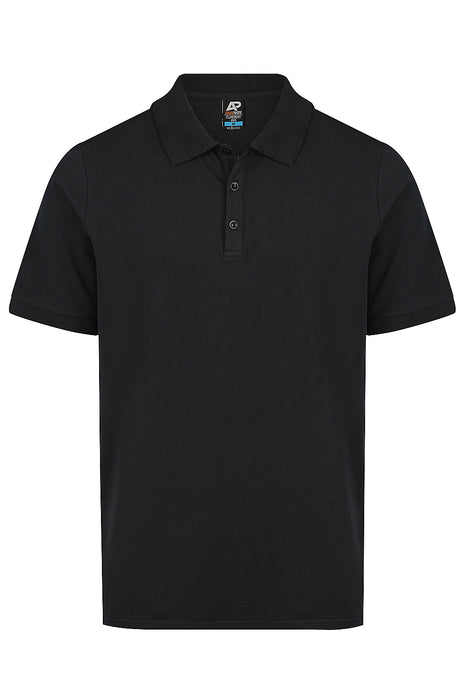 CLAREMONT MENS POLOS - BLACK