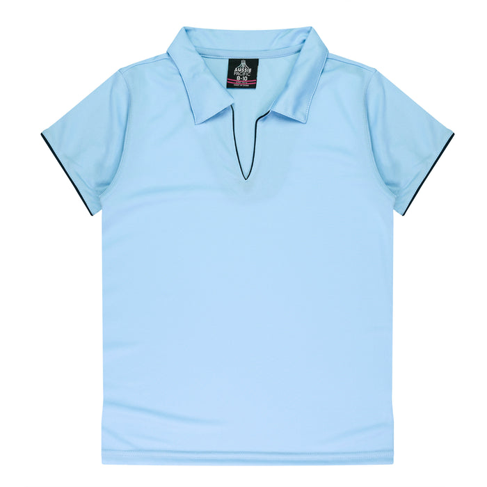 YARRA LADY POLOS - SKY/NAVY