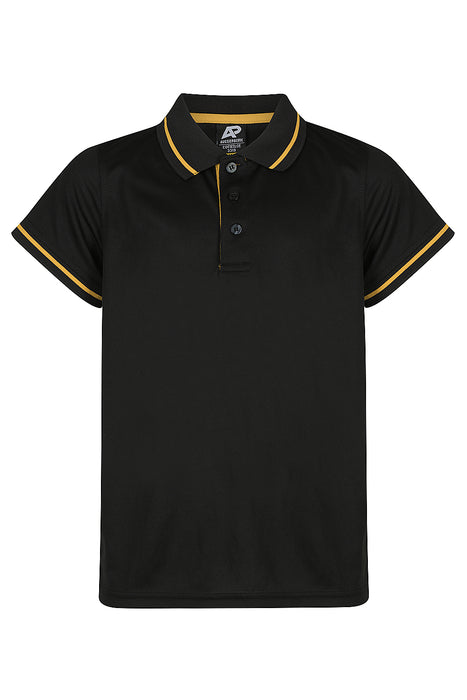 COTTESLOE KIDS POLOS - BLACK/GOLD