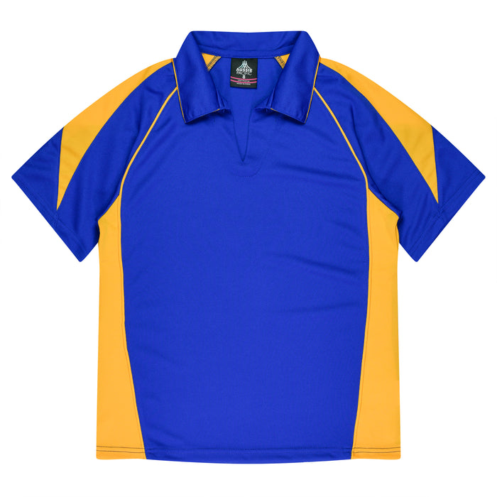 PREMIER LADY POLOS - ROYAL/GOLD