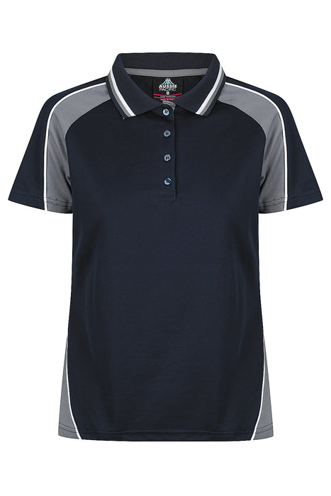 PANORAMA LADY POLOS - NAVY/ASHE/WHITE