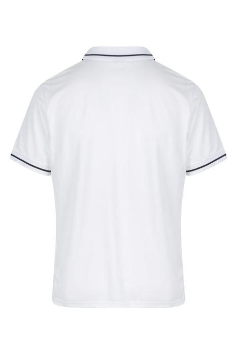 COTTESLOE MENS POLOS - WHITE/NAVY