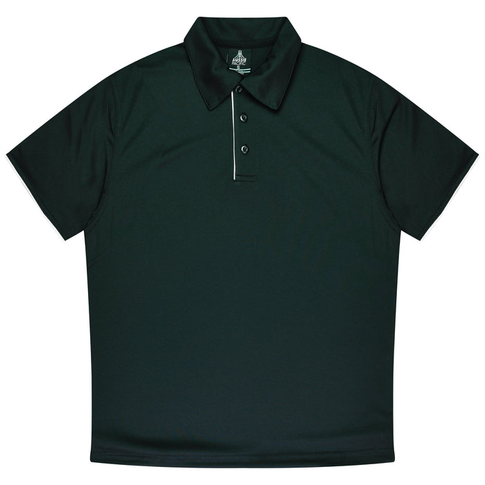 YARRA MENS POLOS - BLACK/WHITE