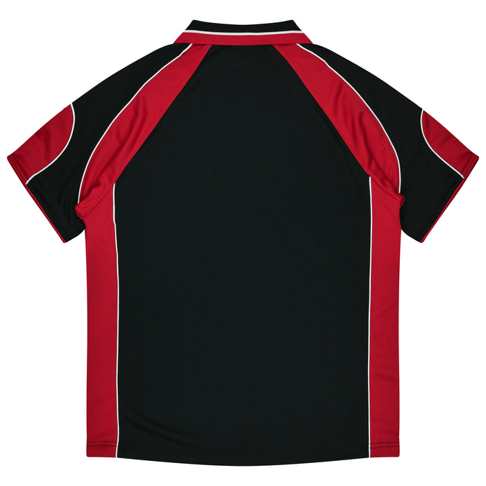 MURRAY MENS POLOS - BLACK/RED