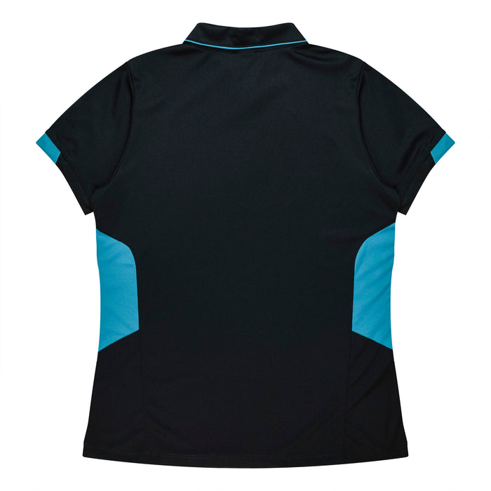 TASMAN LADY POLOS - BLACK/TEAL