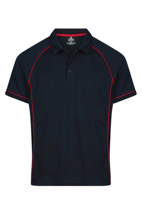 ENDEAVOUR MENS POLOS - NAVY/RED