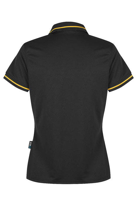 COTTESLOE LADY POLOS - BLACK/GOLD