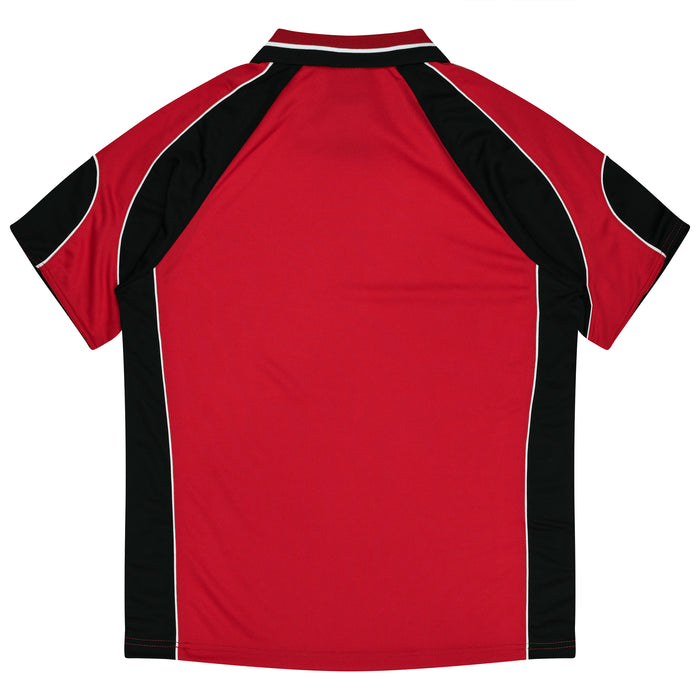 MURRAY MENS POLOS - RED/BLACK