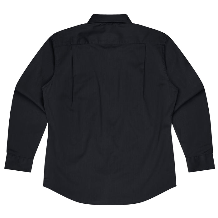 MOSMAN MENS SHIRT LONG SLEEVE - BLACK