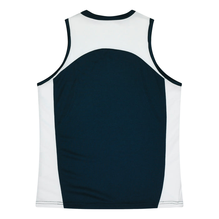 PREMIER LADY SINGLETS - NAVY/WHITE