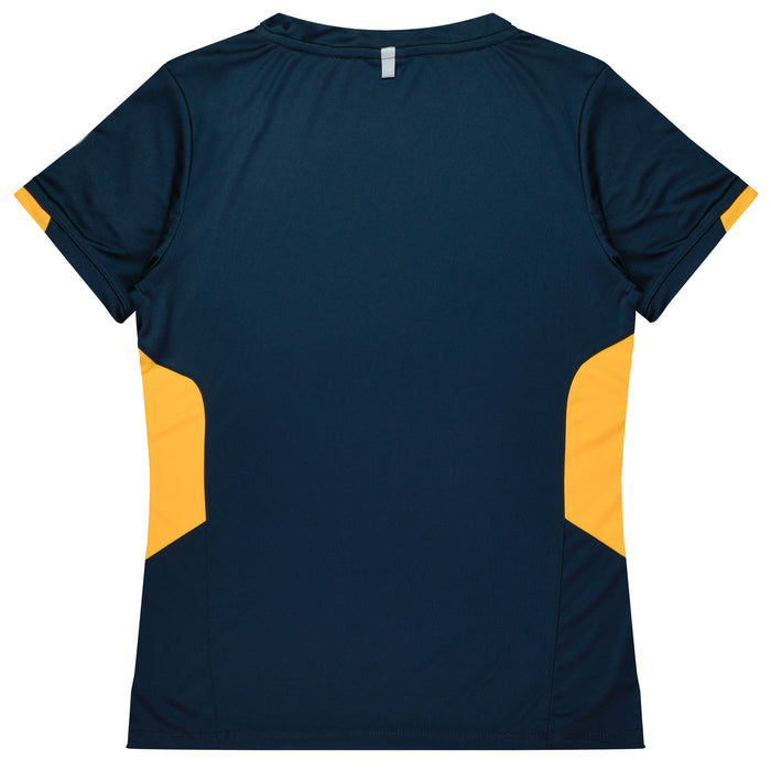 TASMAN LADY TEES - NAVY/GOLD