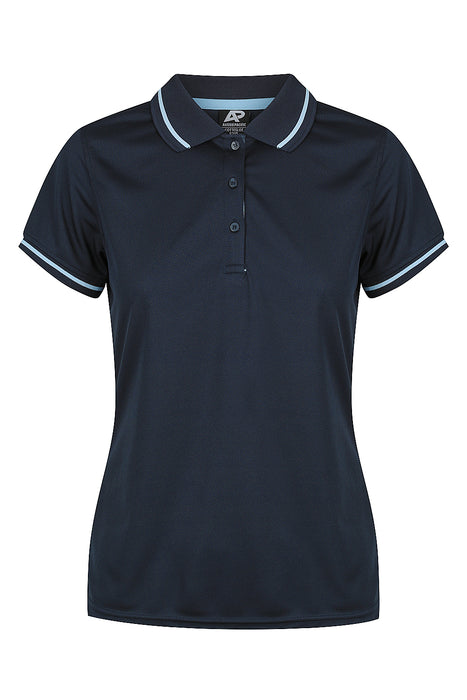 COTTESLOE LADY POLOS - NAVY/SKY