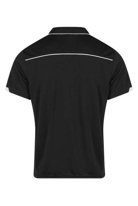 CURRUMBIN MENS POLOS - BLACK/WHITE