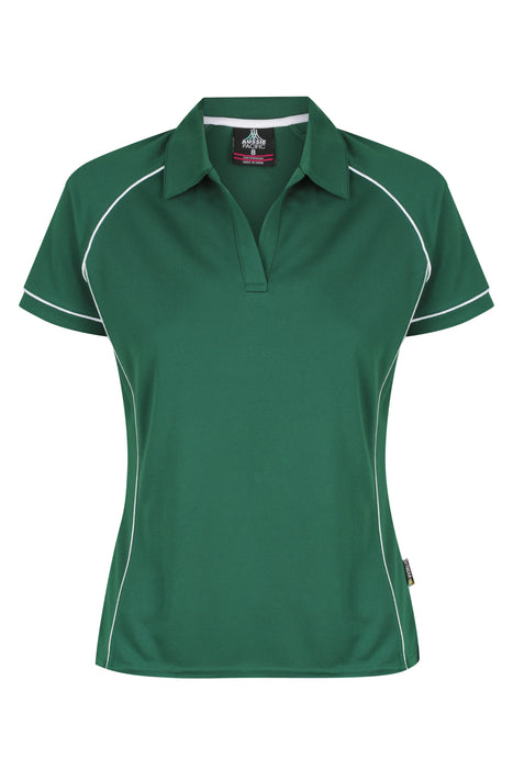 ENDEAVOUR LADY POLOS - BOTTLE/WHITE