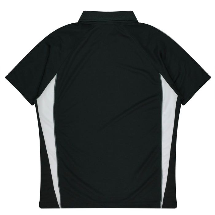 EUREKA MENS POLOS - BLACK/WHITE