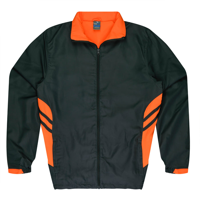 TASMAN KIDS TRACKTOPS - SLATE/NEON  ORANGE