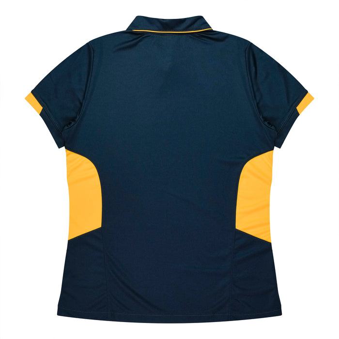 TASMAN LADY POLOS - NAVY/GOLD