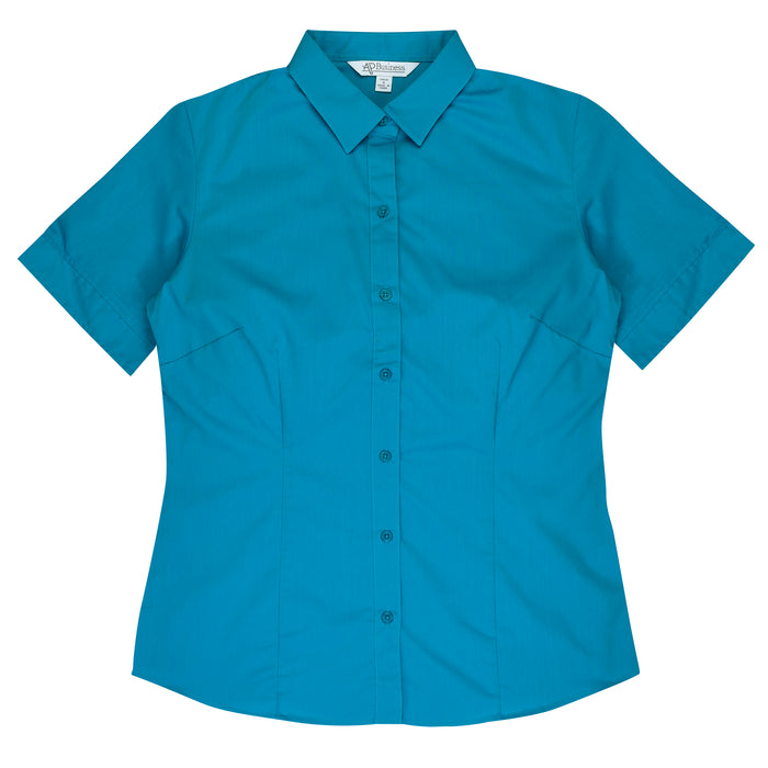 MOSMAN LADY SHIRT SHORT SLEEVE - AQUA