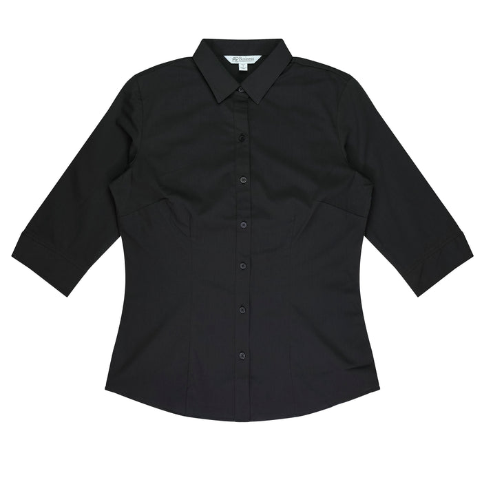 MOSMAN LADY SHIRT 3/4 SLEEVE - BLACK