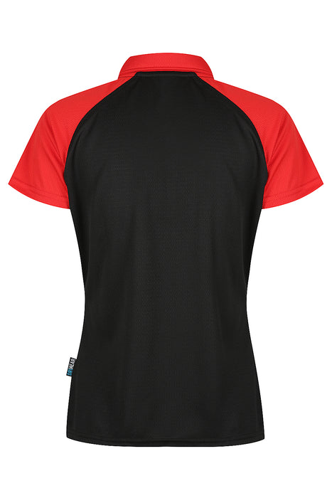 MANLY LADY POLOS - BLACK/RED