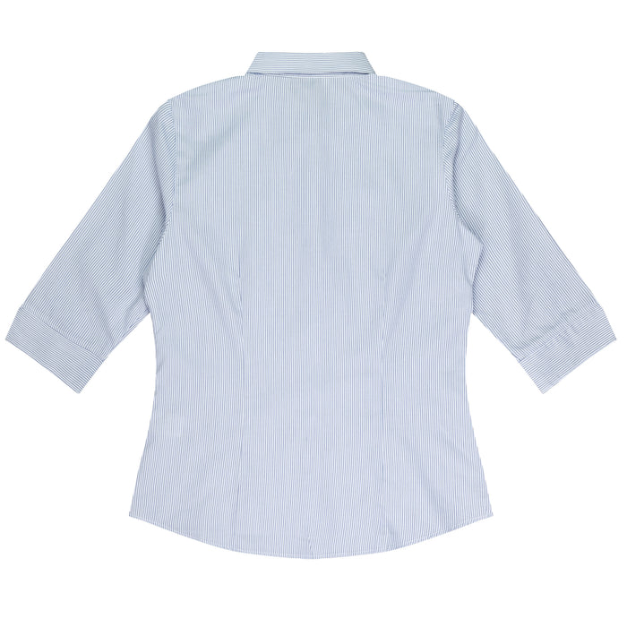 HENLEY LADY SHIRT 3/4 SLEEVE - WHITE/NAVY