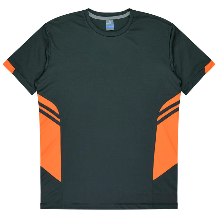 TASMAN MENS TEES - SLATE/NEON ORANGE