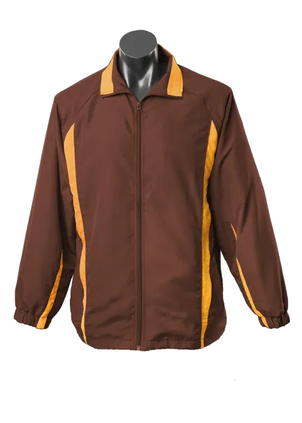 EUREKA MENS TRACKTOPS - CHOCOLATE/GOLD