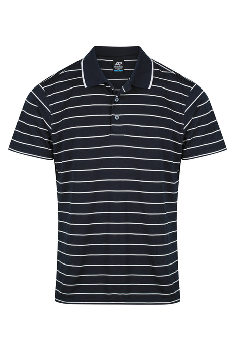 VAUCLUSE MENS POLOS - NAVY/WHITE