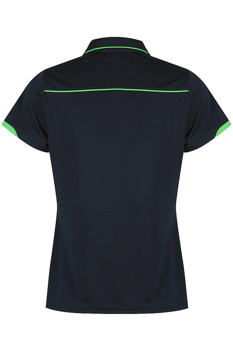 CURRUMBIN LADY POLOS - NAVY/KAWA GREEN