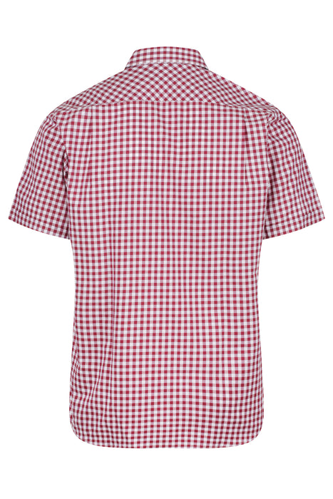 BRIGHTON MENS SHIRT SHORT SLEEVE - CLARET