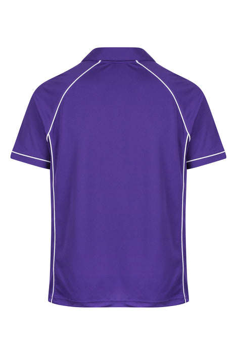 ENDEAVOUR MENS POLOS - PURPLE/WHITE