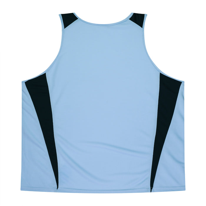 EUREKA MENS SINGLETS - SKY/NAVY