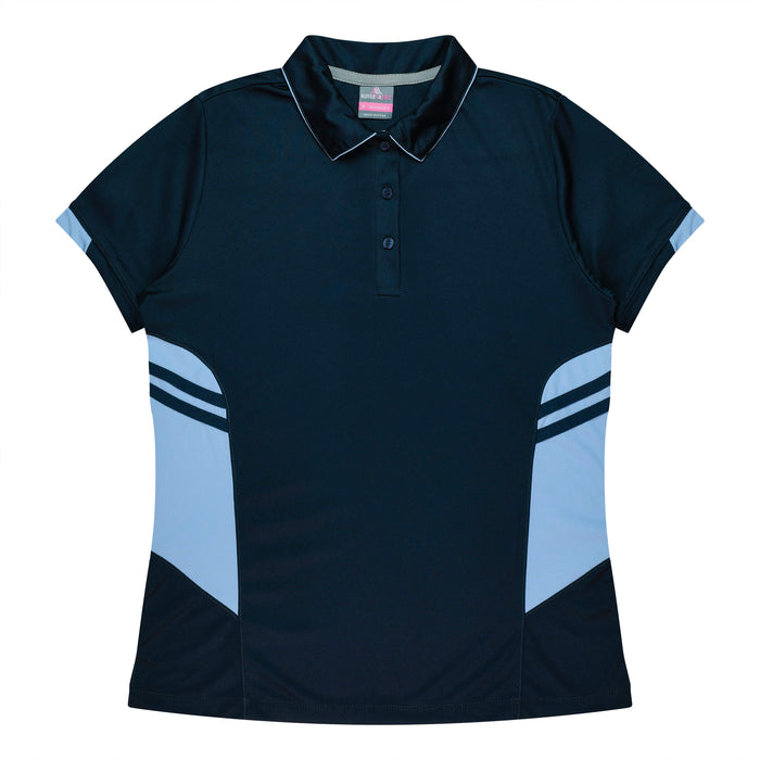 TASMAN LADY POLOS - NAVY/SKY