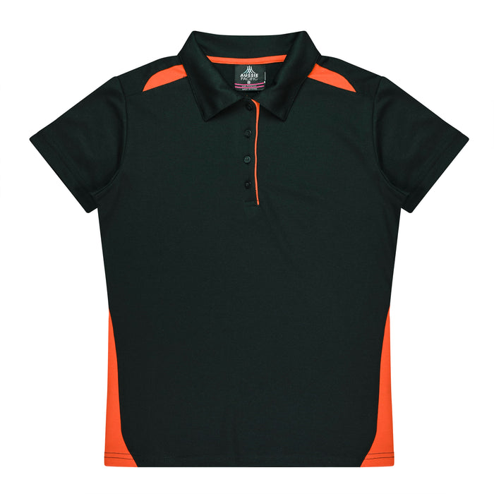 PATERSON LADY POLOS - BLACK/ORANGE