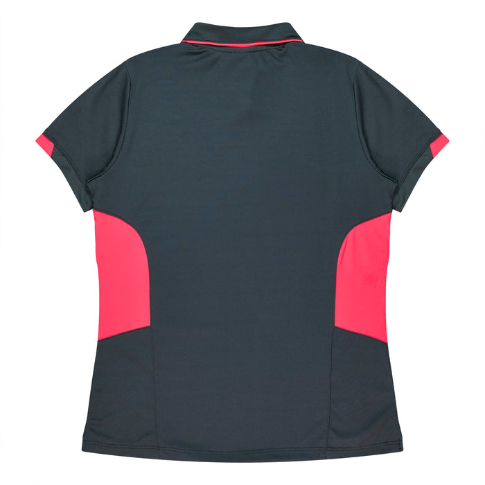 TASMAN LADY POLOS - SLATE/NEON PINK