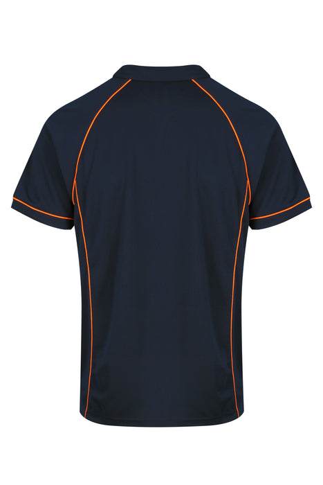 ENDEAVOUR MENS POLOS - NAVY/ORANGE