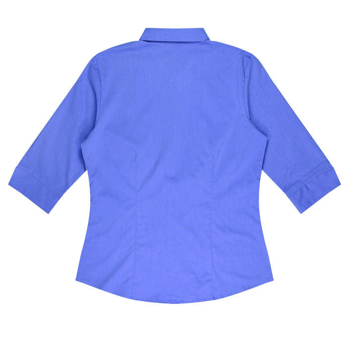 MOSMAN LADY SHIRT 3/4 SLEEVE - MID BLUE